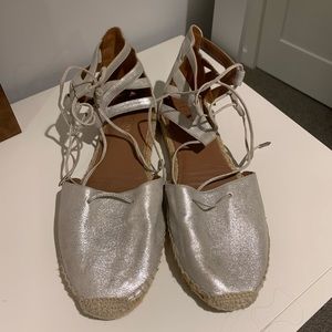 Metallic Aquazzura espadrille sandals